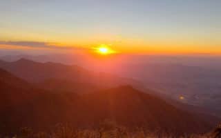 Pôr do Sol na Meia Travessia da Serra Fina