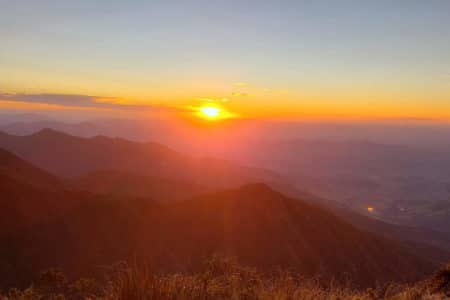 Pôr do Sol na Meia Travessia da Serra Fina