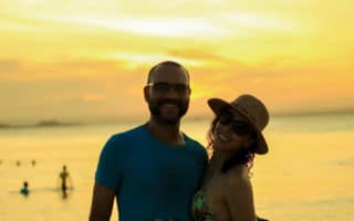 Marau - por do sol na Ponta do muta